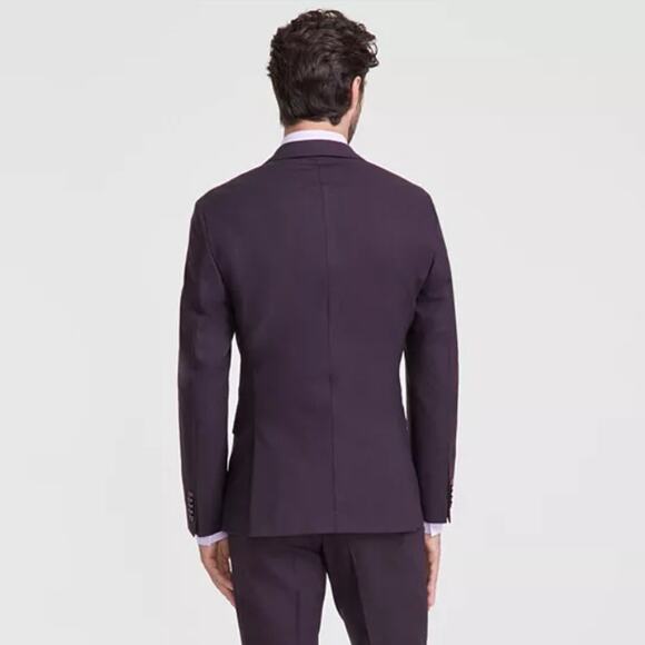 Hugo Boss Men's Solid Purple Wool Blend Karl Modern-Fit Suit Jacket Size 36S - Picture 2 of 10